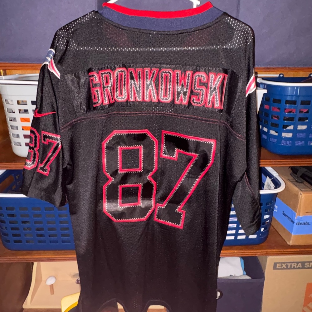 New England Patriots (Rob Gronkowski) Men’s 40 (M) Nike Jersey - Black/Red/White